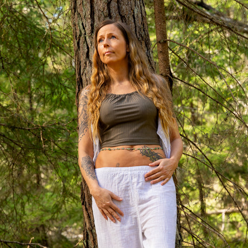 Aventurine Belly Chain in Stainless Steel