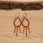 Sea Sediment Jasper Drop Earrings in Copper