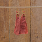 Fabric Flow Earrings in Brass