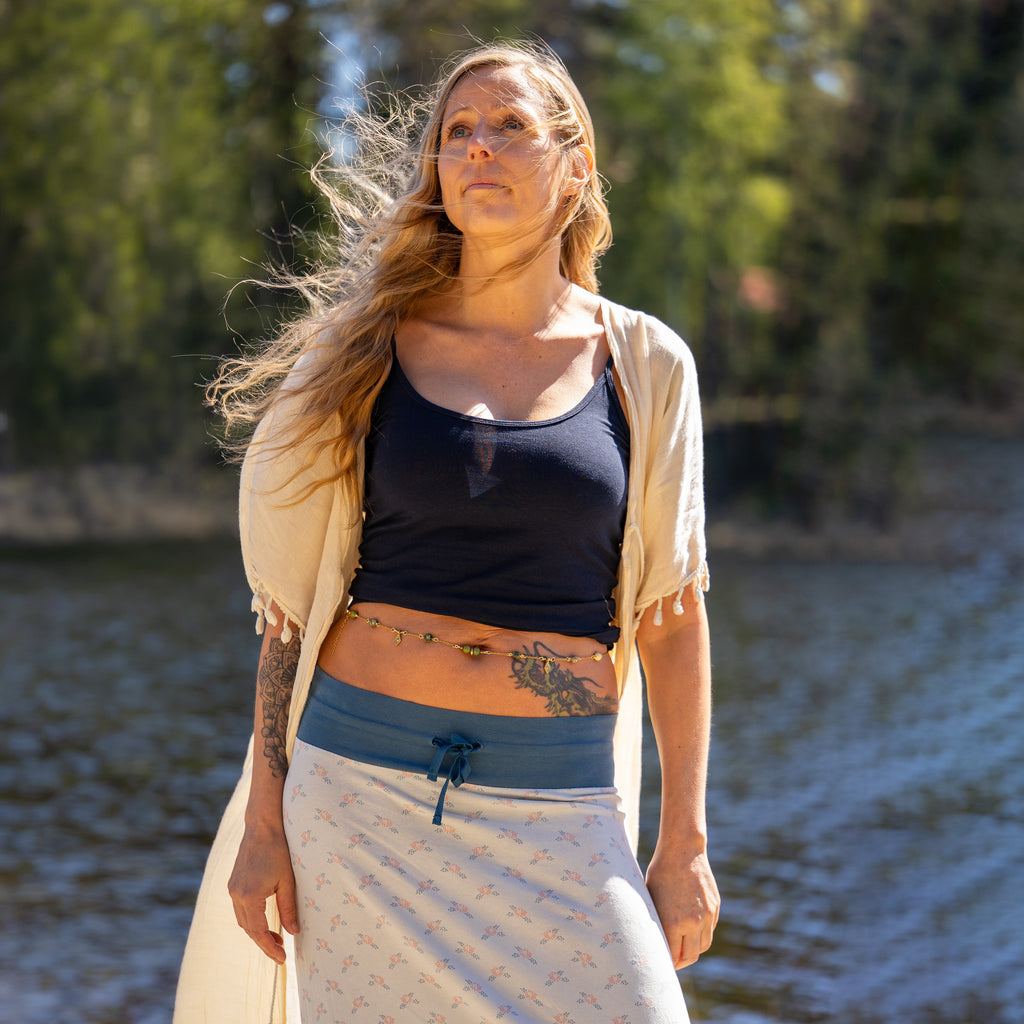 Chrysoprase Belly Chain in Gold-Filled Stainless Steel & Brass