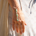 Amazonite Hand Chain in Stainless Steel
