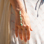 Amazonite Hand Chain in Stainless Steel
