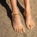 Chrysoprase Anklet in Brass with Charm