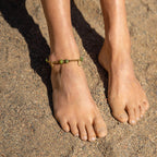 Chrysoprase Anklet in Brass with Charm