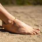 Lace Agate & Picture Jasper Anklet in Stainless Steel