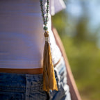 Winter Moss Mala Necklace