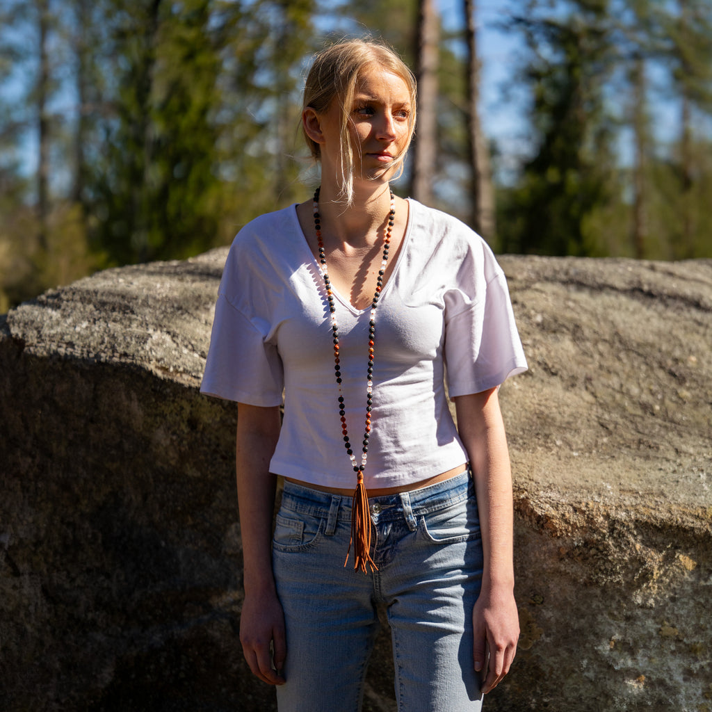 Sacred Flame Mala Necklace