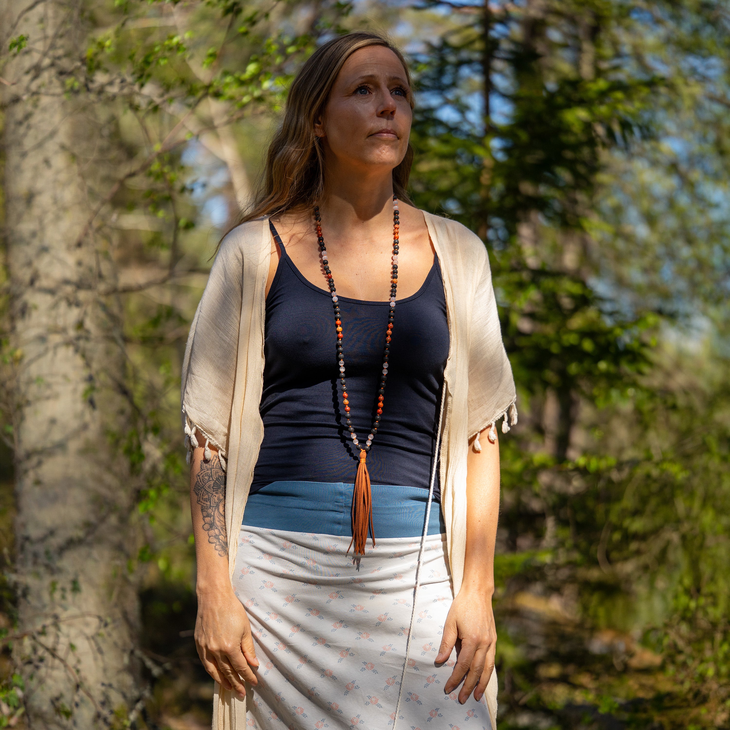 Sacred Flame Mala Necklace