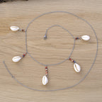 Cowrie Shell Belly Chain with Beads in Stainless Steel