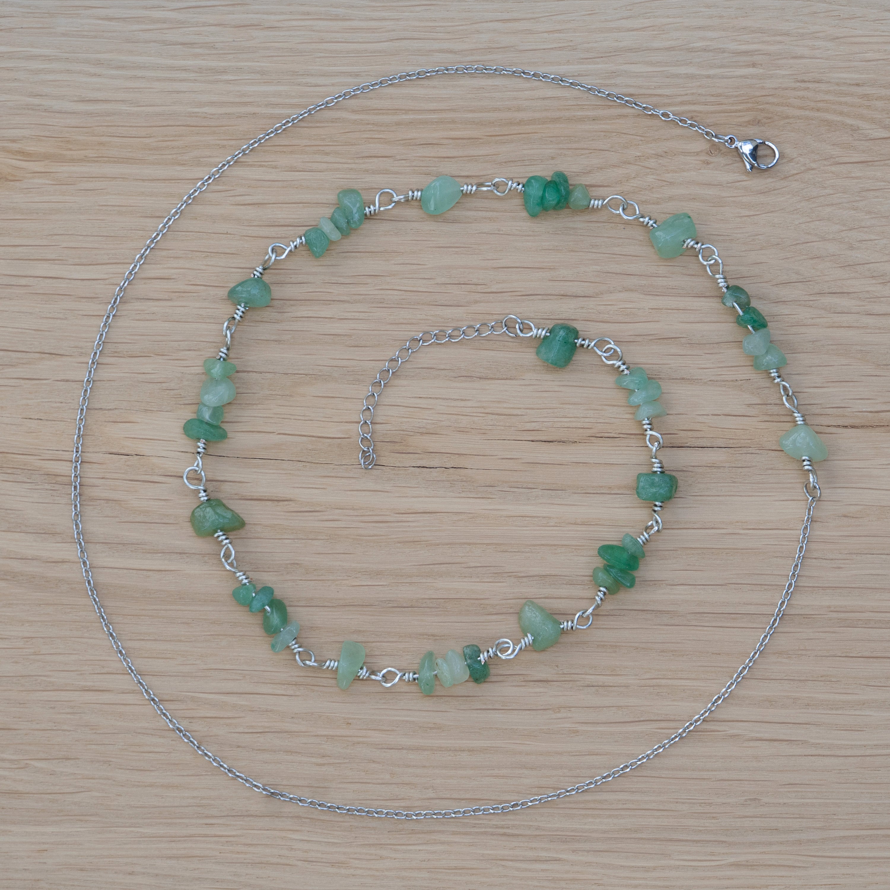 Aventurine Belly Chain in Stainless Steel