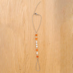 Carnelian & Moonstone Hand Chain in Stainless Steel