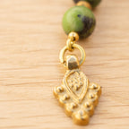Chrysoprase Hair Twist in Brass