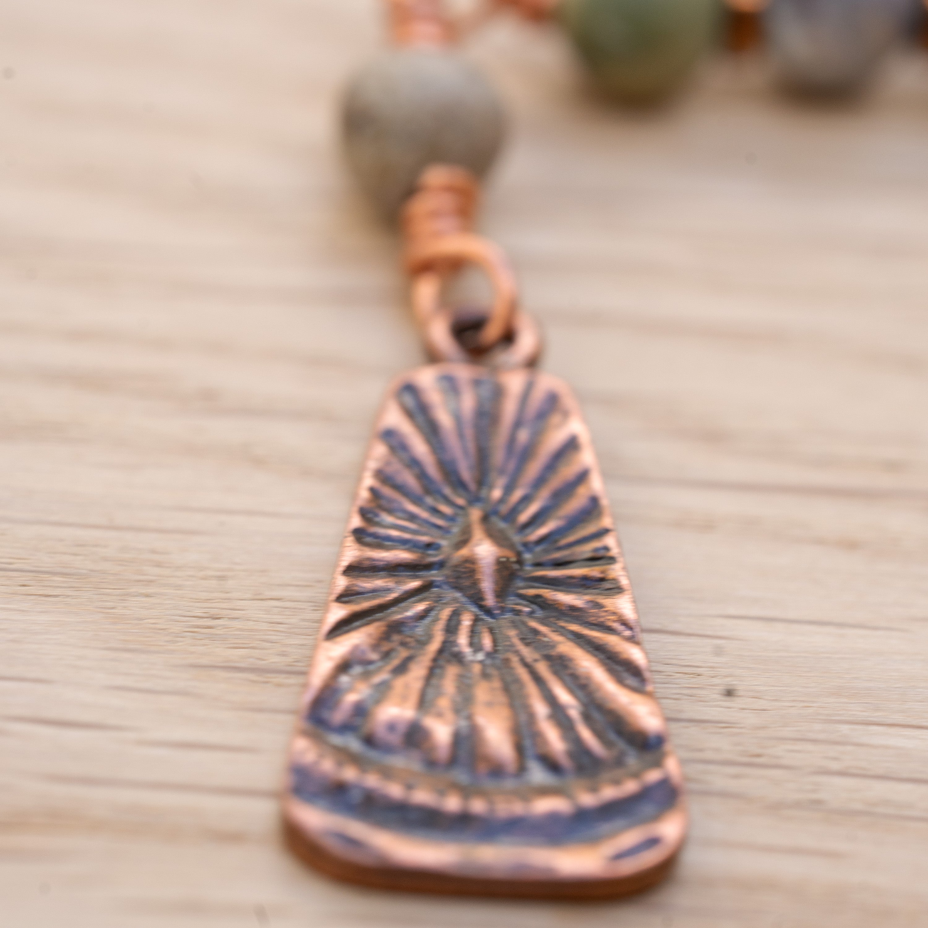 Aventurine & Gobi Desert Agate Hair Twist in Copper