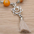 Sacral Chakra Bracelet – Svadhisthana in Stainless Steel with Orange Jasper