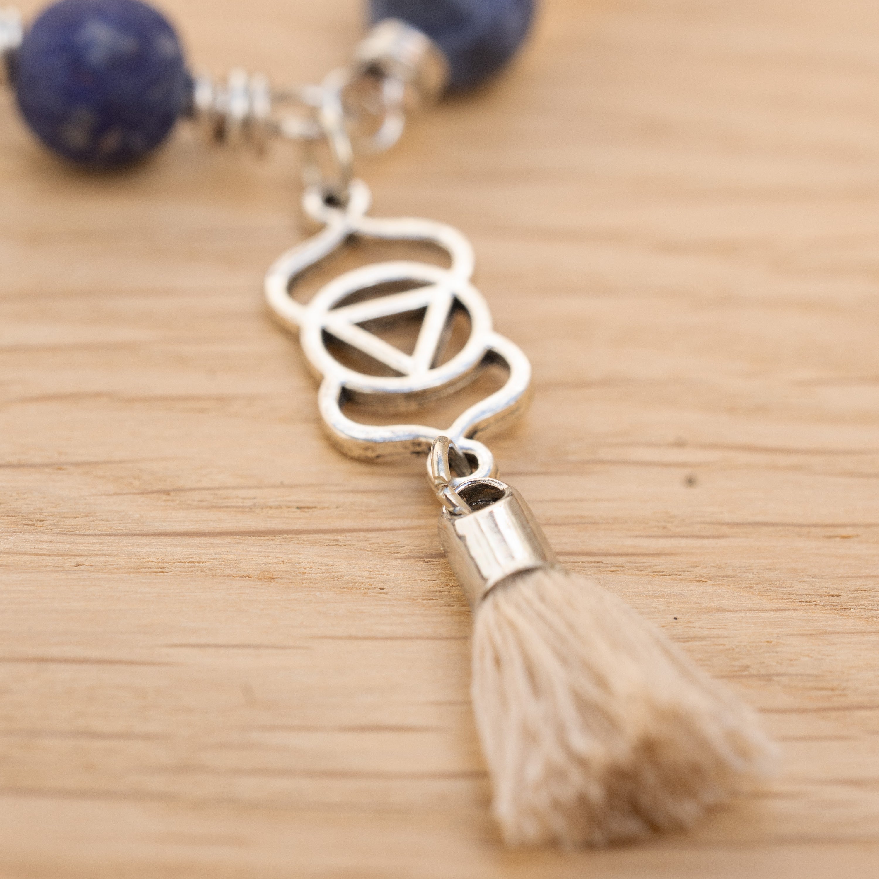Third Eye Chakra Bracelet – Ajna in Stainless Steel with Blue Sodalite