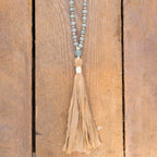 Winter Moss Mala Necklace