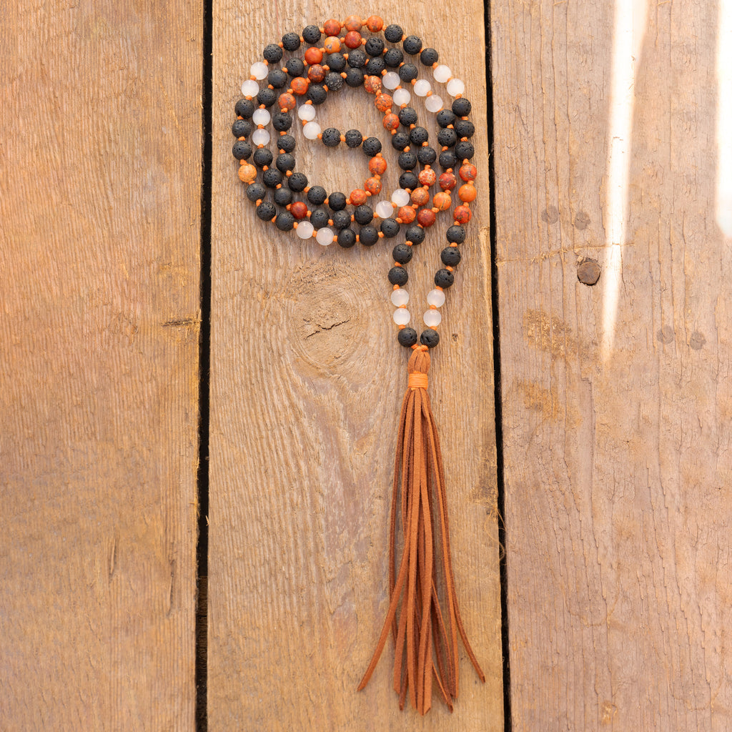 Sacred Flame Mala Necklace