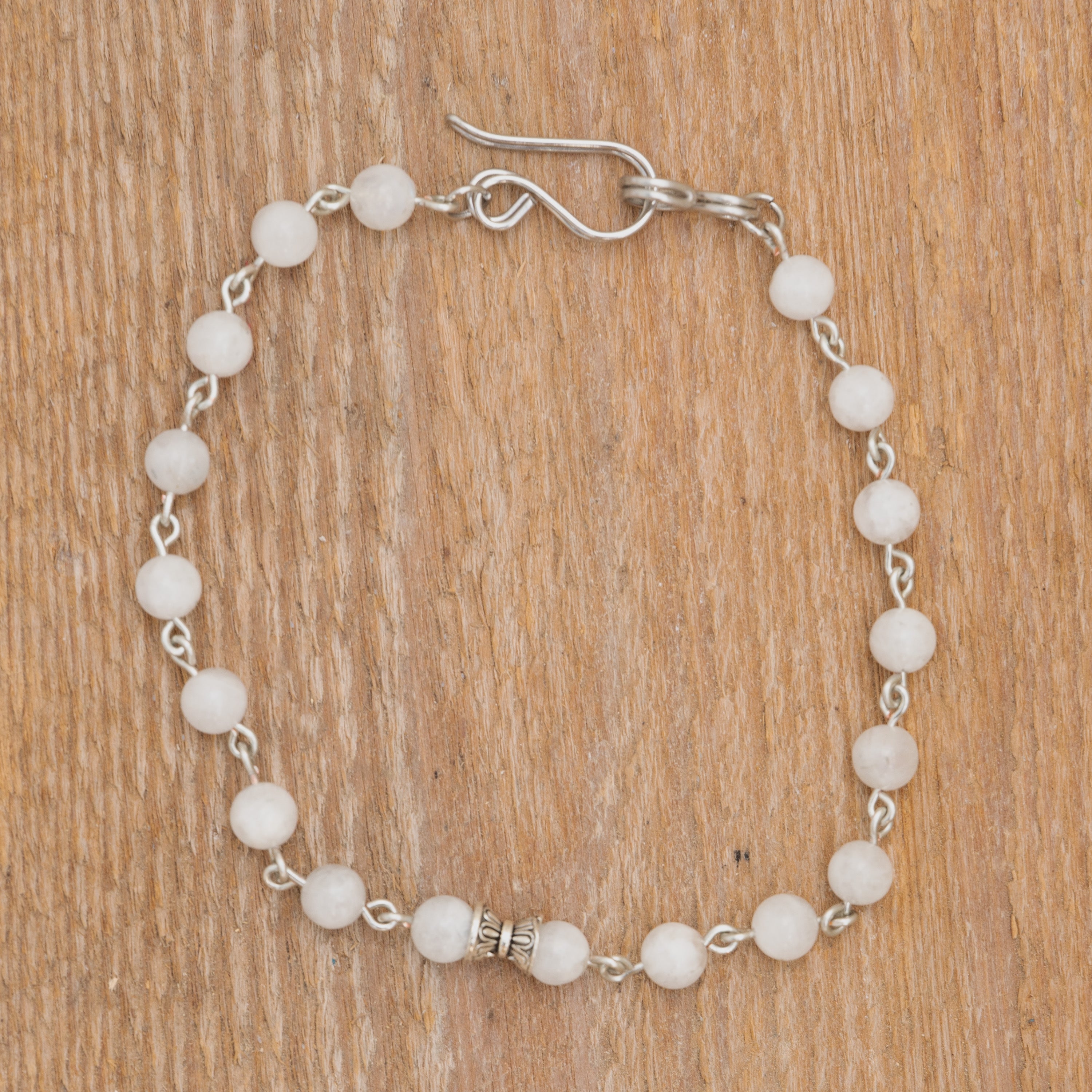 Moonstone Anklet in Stainless Steel