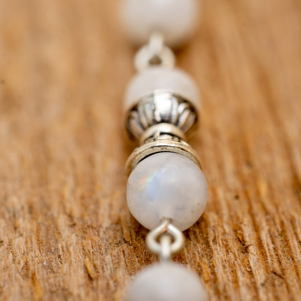 Moonstone Anklet in Stainless Steel