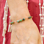 African Turquoise Bracelet in Copper