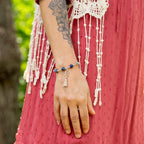 Third Eye Chakra Bracelet – Ajna in Stainless Steel with Blue Sodalite