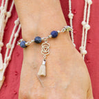 Third Eye Chakra Bracelet – Ajna in Stainless Steel with Blue Sodalite