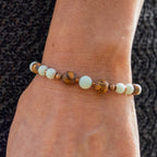 Amazonite & Elephant Skin Jasper Bracelet