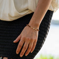 Citrine & Rudraksha Bracelet in Brass