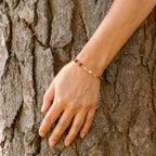 Citrine & Rudraksha Bracelet in Brass