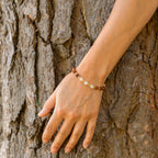 Jade Xinshan & Rudraksha Bracelet in Brass