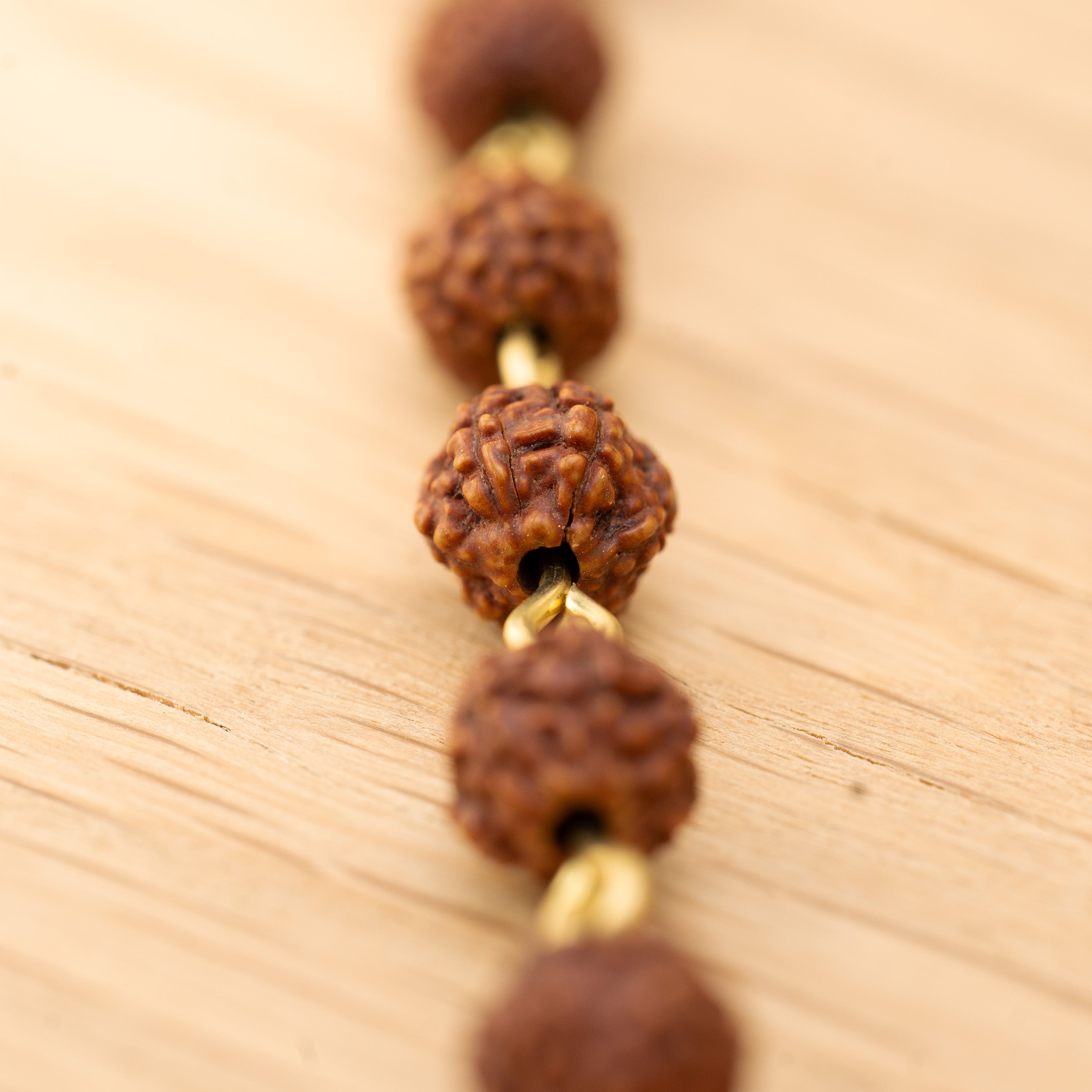 Citrine & Rudraksha Necklace in Brass