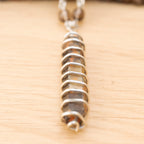Aventurine & Smoky Quartz Necklace in Stainless Steel