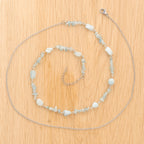 Aquamarine Belly Chain in Stainless Steel