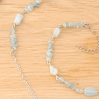 Aquamarine Belly Chain in Stainless Steel