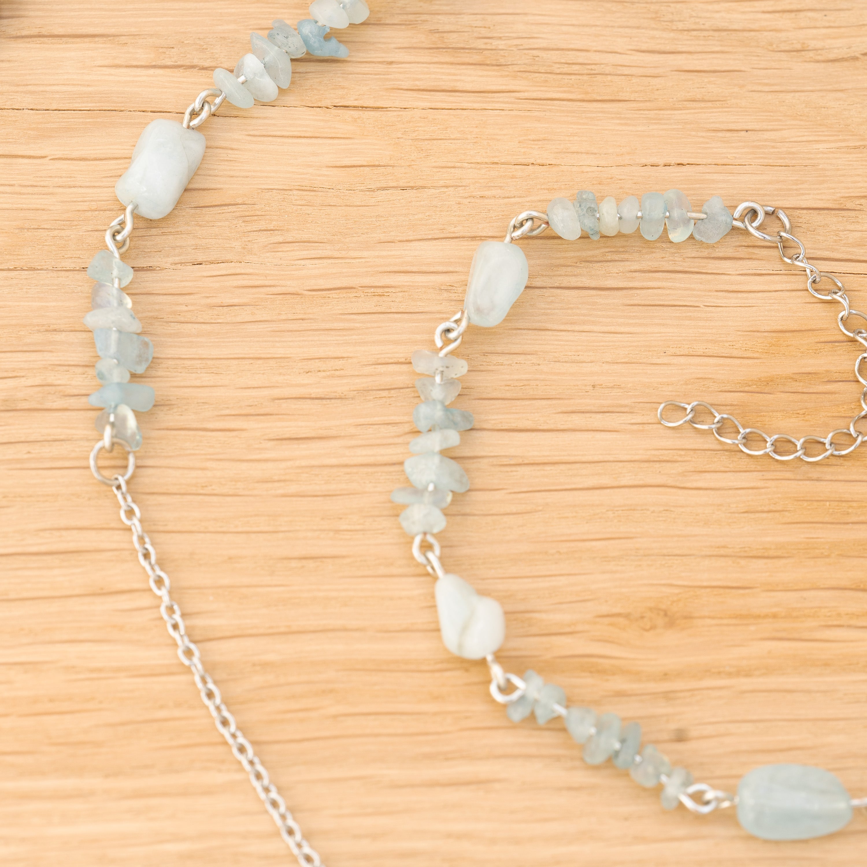 Aquamarine Belly Chain in Stainless Steel