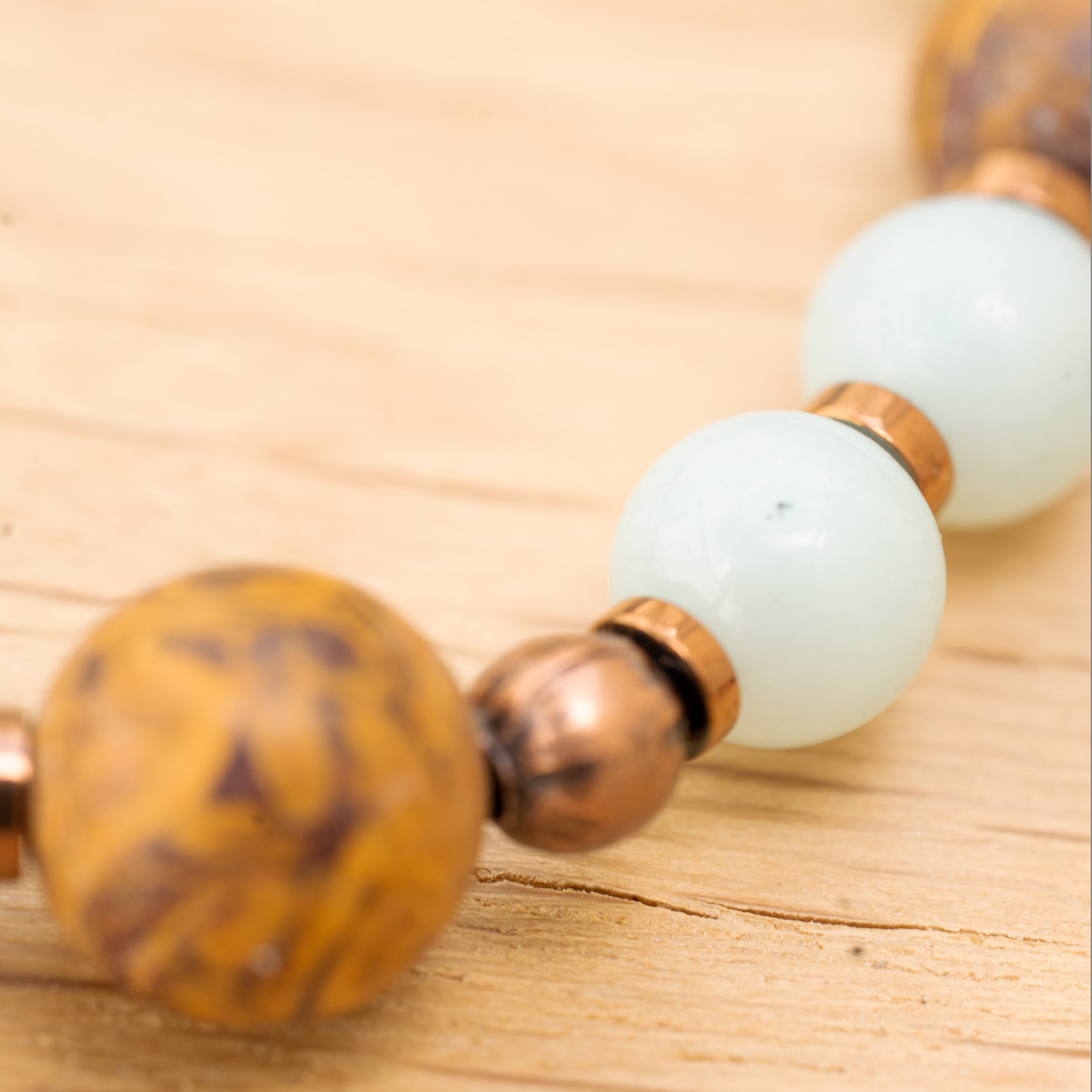 Amazonite & Elephant Skin Jasper Bracelet