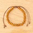 Brown Wood Bead Bracelet