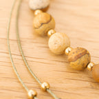 Landscape Jasper & Brass Bracelet
