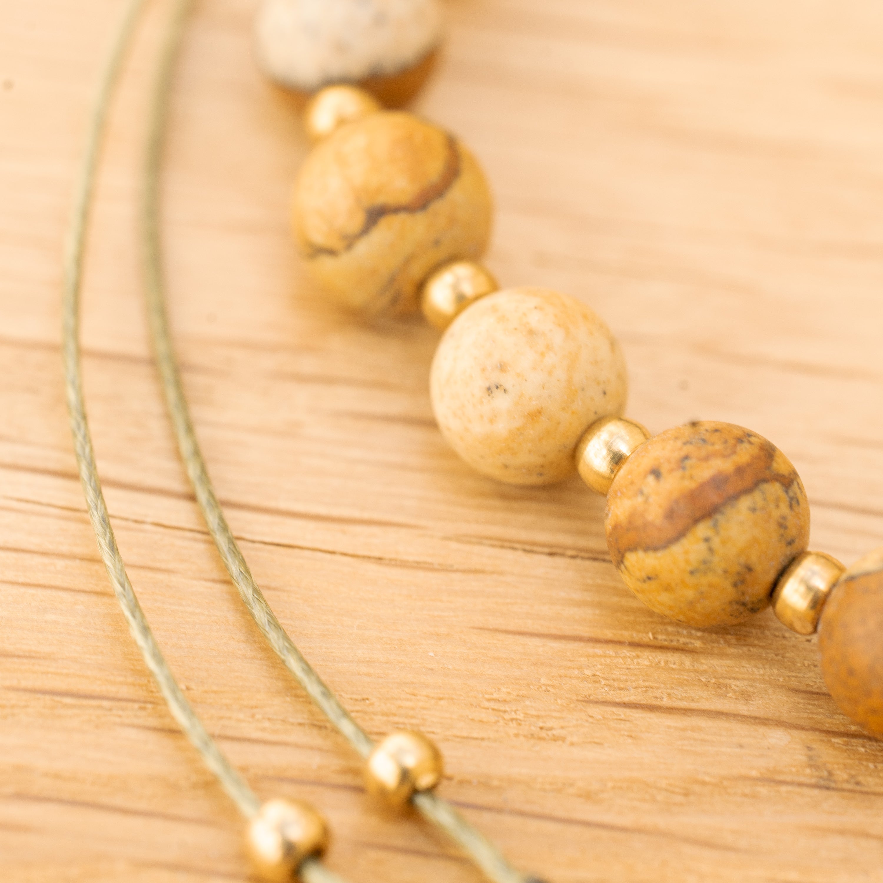 Landscape Jasper & Brass Bracelet