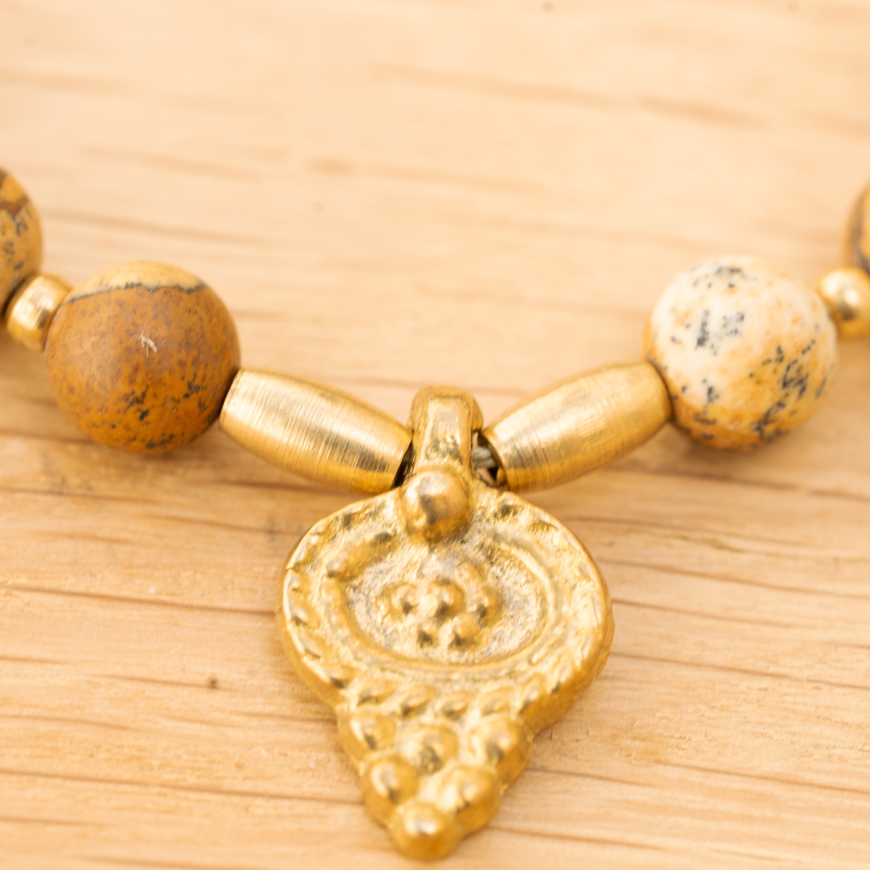 Landscape Jasper & Brass Bracelet