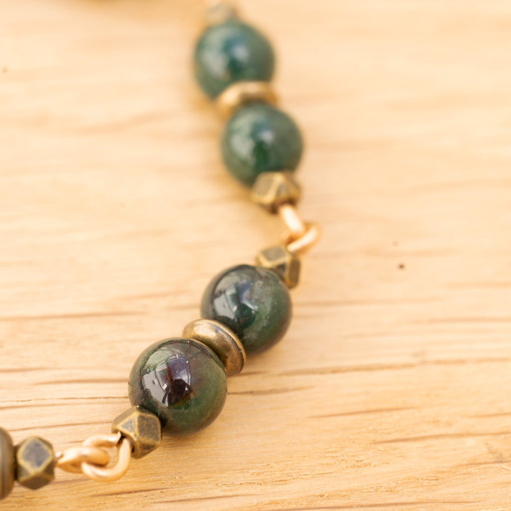 Bloodstone Bracelet in Bronze