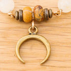 Moonstone & Picasso Jasper Bracelet in Bronze