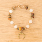 Moonstone & Picasso Jasper Bracelet in Bronze