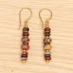 Picasso Jasper Earrings in Brass
