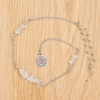 Clear Quartz Hair Twist in Stainless Steel