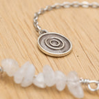Clear Quartz Hair Twist in Stainless Steel