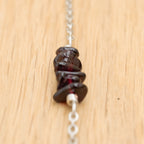 Garnet Hair Twist in Stainless Steel