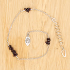 Garnet Hair Twist in Stainless Steel