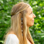 Aquamarine & Smoky Quartz Hair Twist in Copper