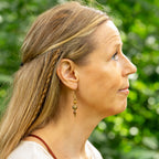 Landscape Jasper Earrings in Brass